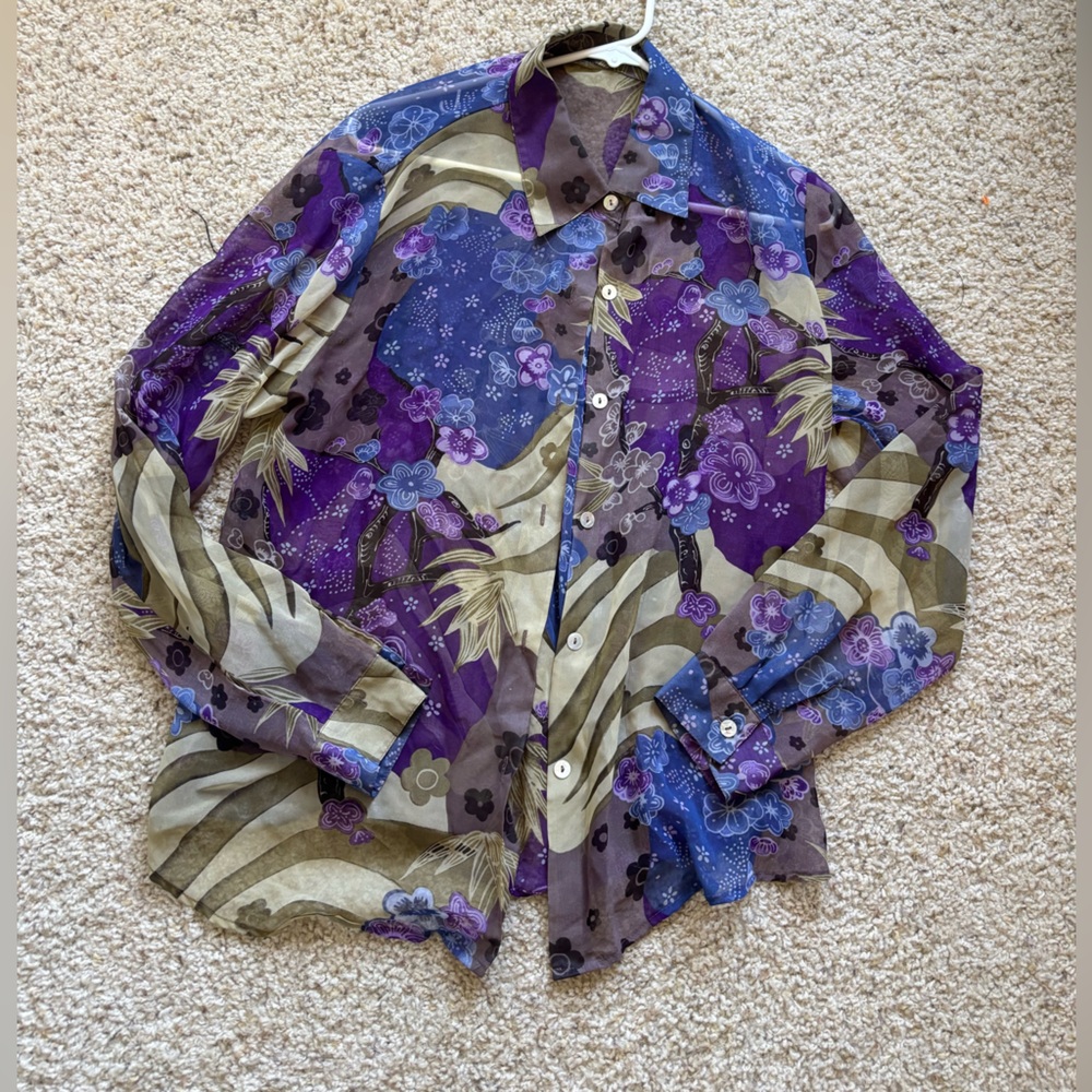 Floral Patterned Button-Up Shirt